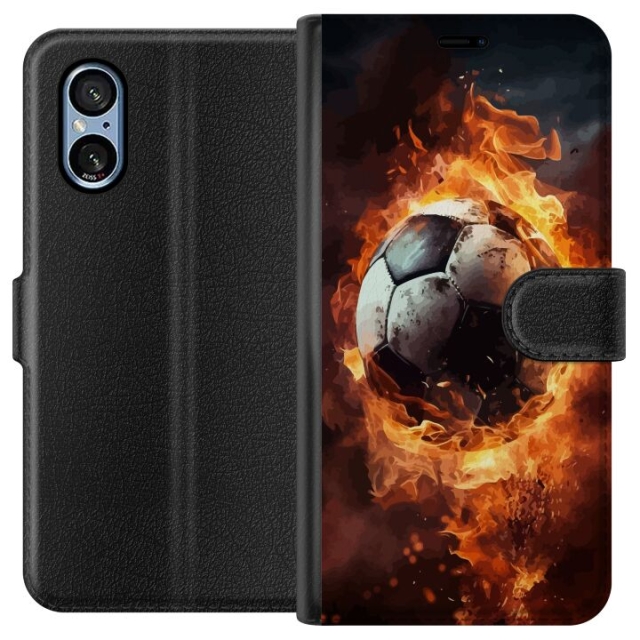 Wallet case for Sony Xperia 5 V with Football design