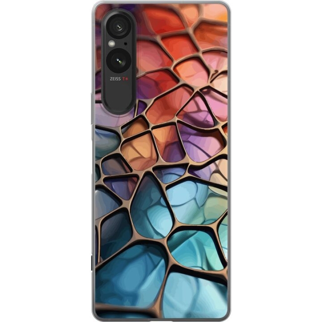 Mobile case for Sony Xperia 5 V with Metallic pattern design