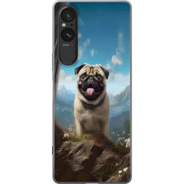 Mobile case for Sony Xperia 5 V with Happy Dog design
