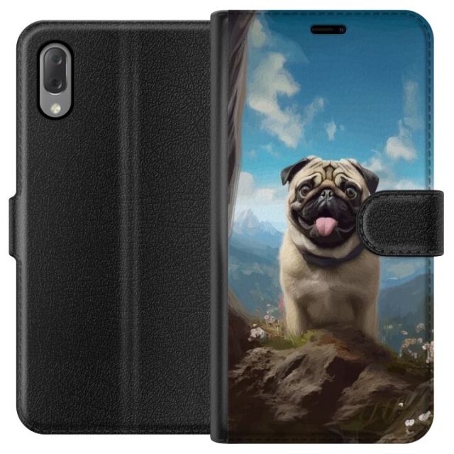 Wallet case for Sony Xperia L3 with Happy Dog design
