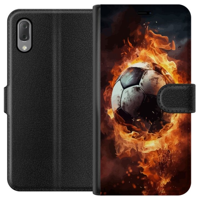 Wallet case for Sony Xperia L3 with Football design