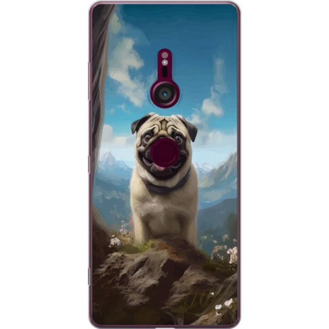 Mobile case for Sony Xperia XZ3 with Happy Dog design