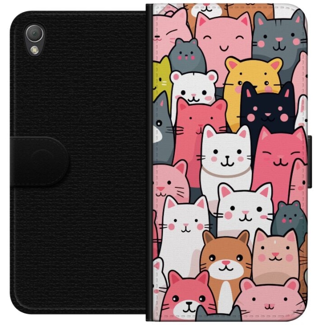 Wallet case for Sony Xperia Z3 with Cat pattern design