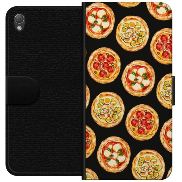 Wallet case for Sony Xperia Z3 with Pizza design