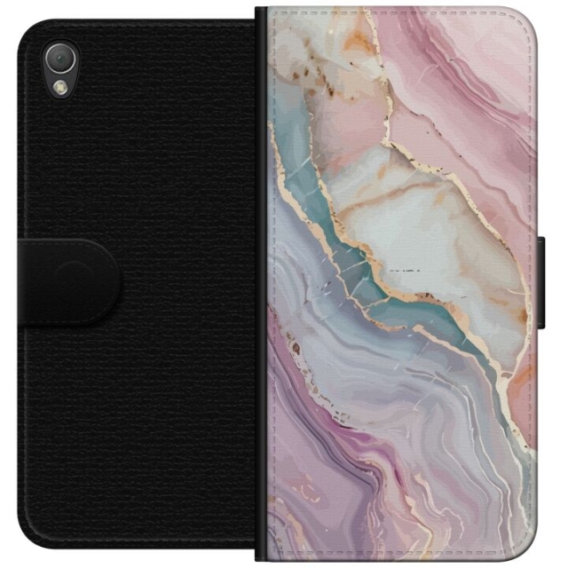 Wallet case for Sony Xperia Z3 with Marble design