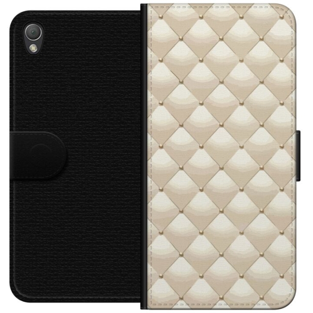 Wallet case for Sony Xperia Z3 with Gold shine design