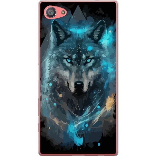 Mobile case for Sony Xperia Z5 Compact with Wolf design