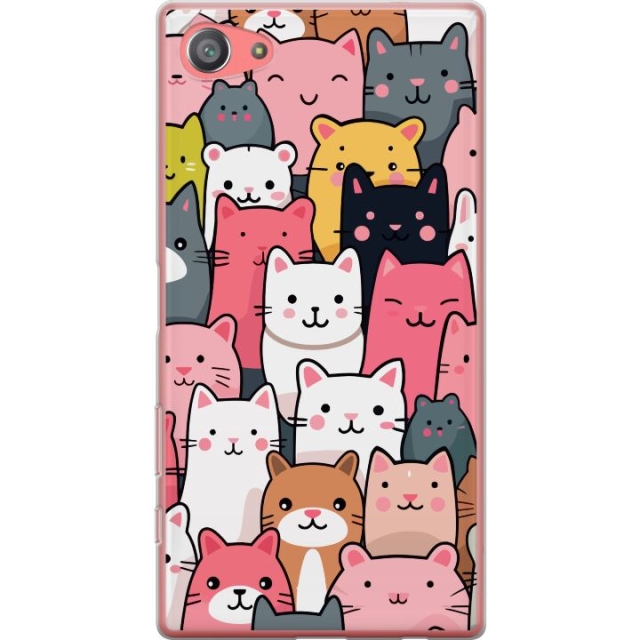 Mobile case for Sony Xperia Z5 Compact with Cat pattern design