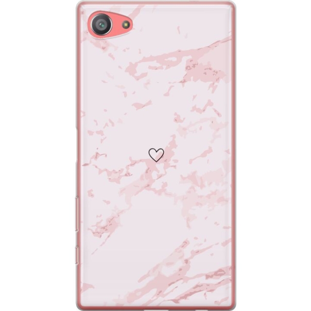 Mobile case for Sony Xperia Z5 Compact with Pink Heart design