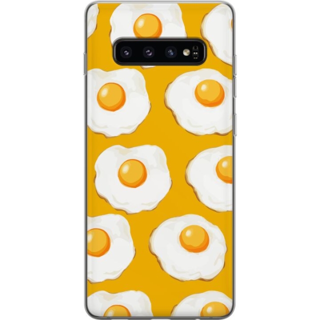 Mobile case for Samsung Galaxy S10 with Fried egg design