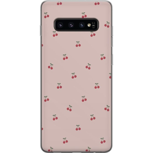 Mobile case for Samsung Galaxy S10 with Cherry design