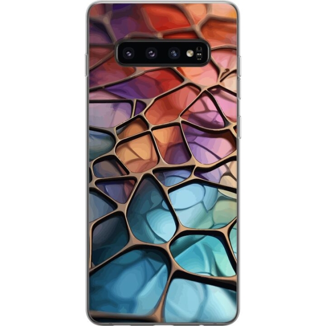 Mobile case for Samsung Galaxy S10 with Metallic pattern design