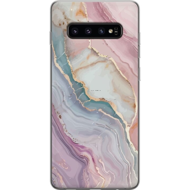 Mobile case for Samsung Galaxy S10 with Marble design