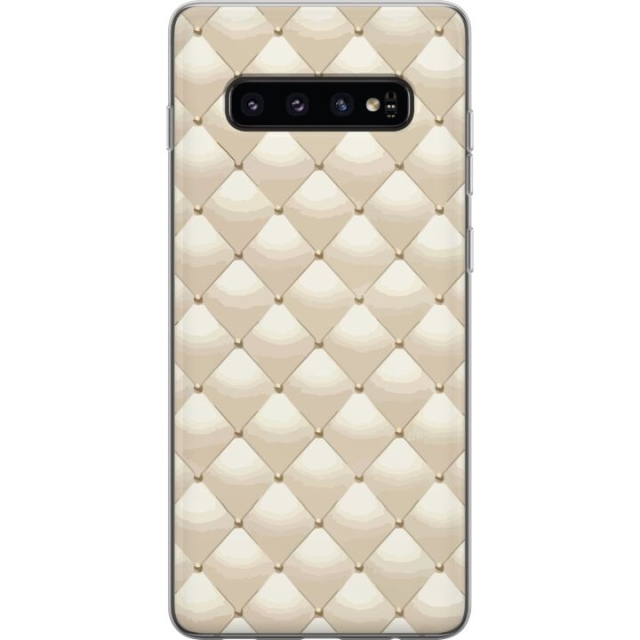 Mobile case for Samsung Galaxy S10 with Gold shine design