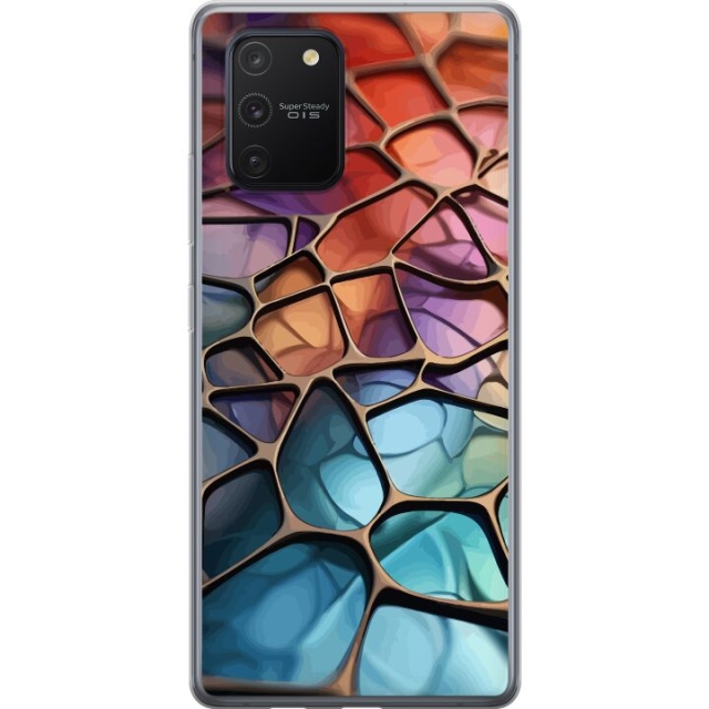 Mobile case for Samsung Galaxy S10 Lite with Metallic pattern design
