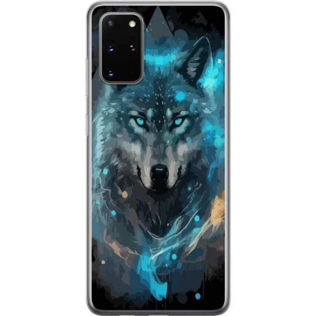 Mobile case for Samsung Galaxy S20+ with Wolf design