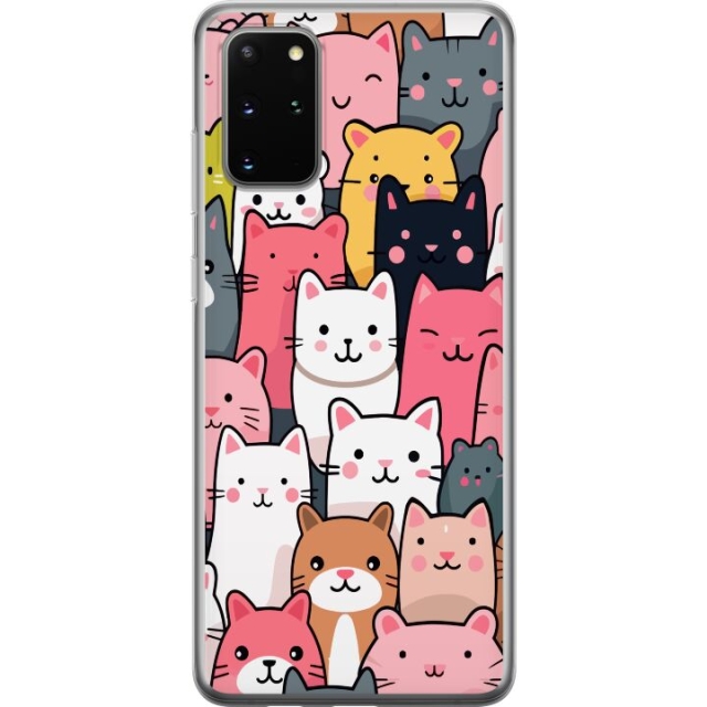 Mobile case for Samsung Galaxy S20+ with Cat pattern design