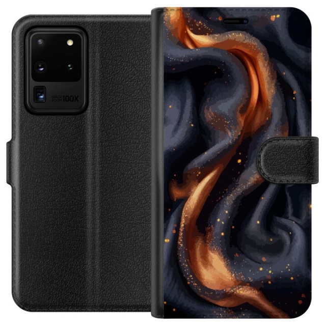 Wallet case for Samsung Galaxy S20 Ultra with Fiery silk design