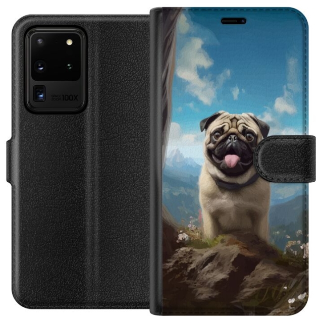 Wallet case for Samsung Galaxy S20 Ultra with Happy Dog design