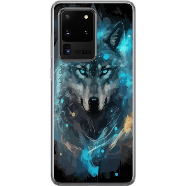 Mobile case for Samsung Galaxy S20 Ultra with Wolf design