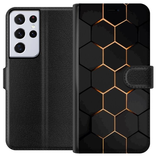Wallet case for Samsung Galaxy S21 Ultra 5G with Luxurious Pattern design