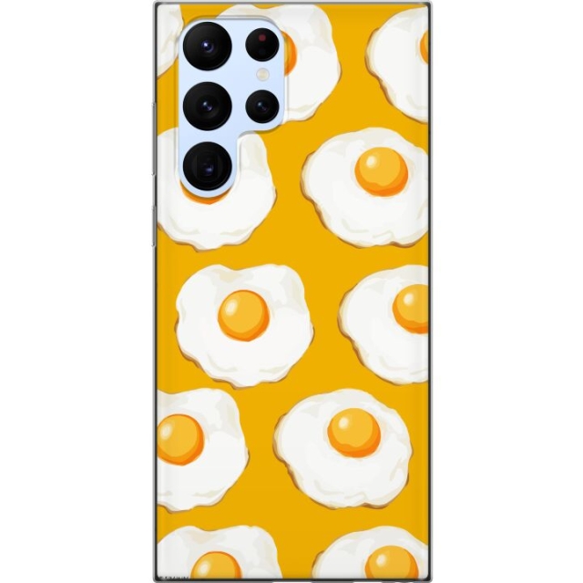 Mobile case for Samsung Galaxy S22 Ultra 5G with Fried egg design