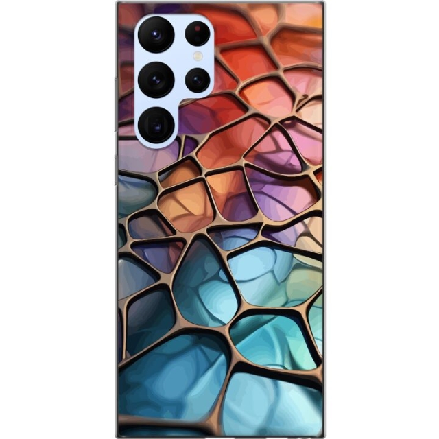 Mobile case for Samsung Galaxy S22 Ultra 5G with Metallic pattern design
