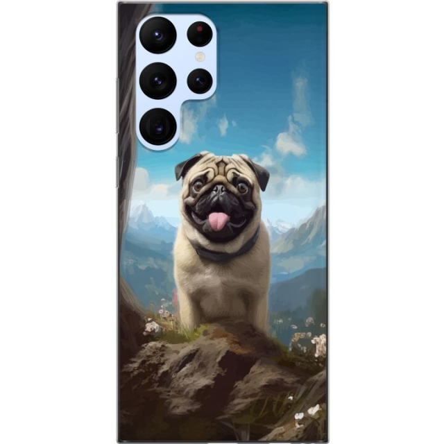 Mobile case for Samsung Galaxy S22 Ultra 5G with Happy Dog design
