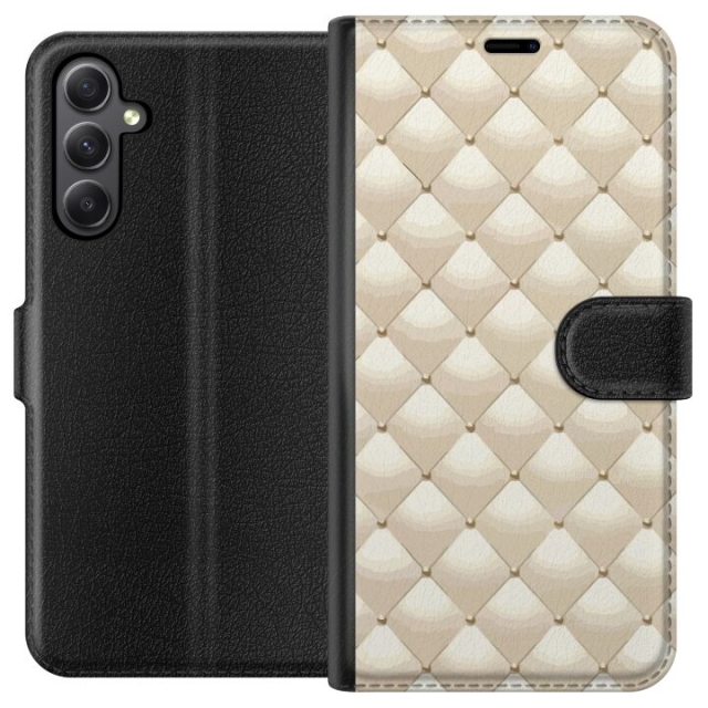 Wallet case for Samsung Galaxy S23 FE with Gold shine design