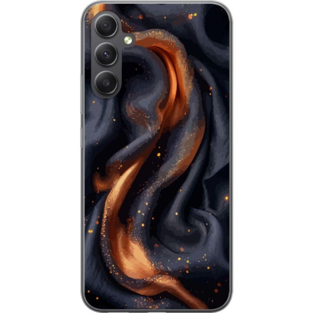 Mobile case for Samsung Galaxy S23 FE with Fiery silk design