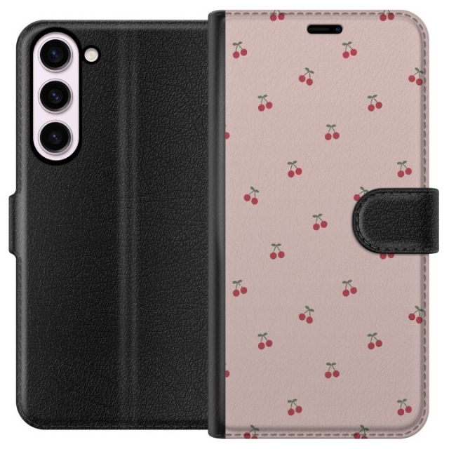 Wallet case for Samsung Galaxy S23+ with Cherry design