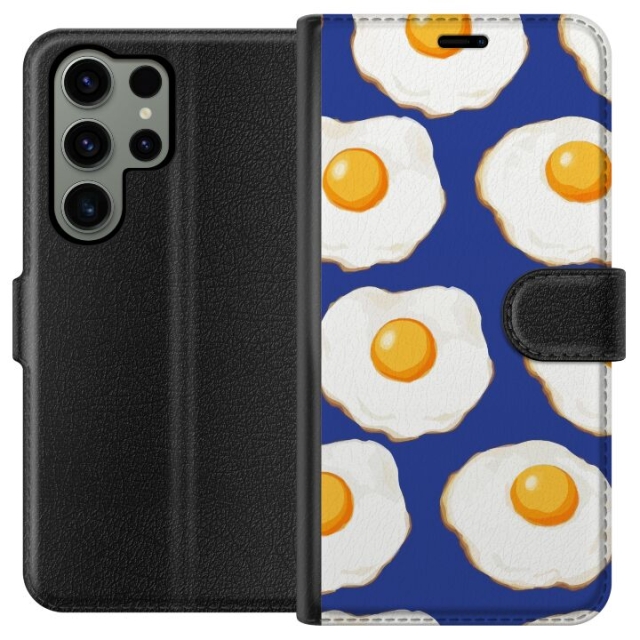 Wallet case for Samsung Galaxy S23 Ultra with Fried eggs design