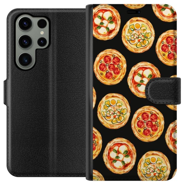 Wallet case for Samsung Galaxy S23 Ultra with Pizza design