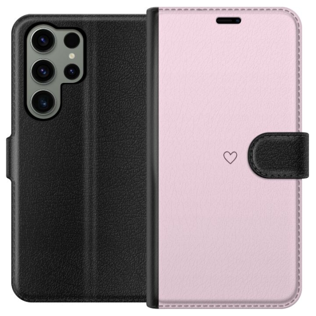 Wallet case for Samsung Galaxy S23 Ultra with Heart design
