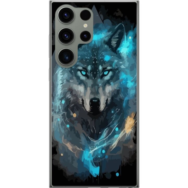 Mobile case for Samsung Galaxy S23 Ultra with Wolf design