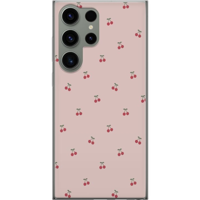 Mobile case for Samsung Galaxy S23 Ultra with Cherry design