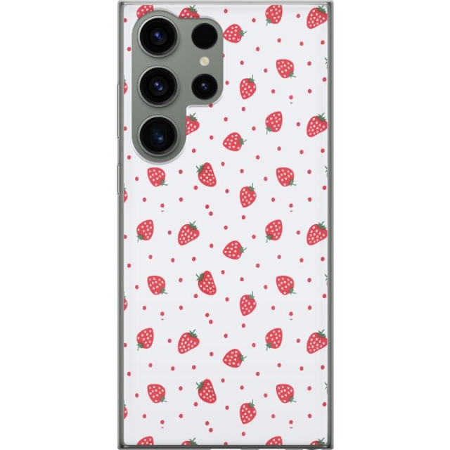 Mobile case for Samsung Galaxy S23 Ultra with Strawberries design