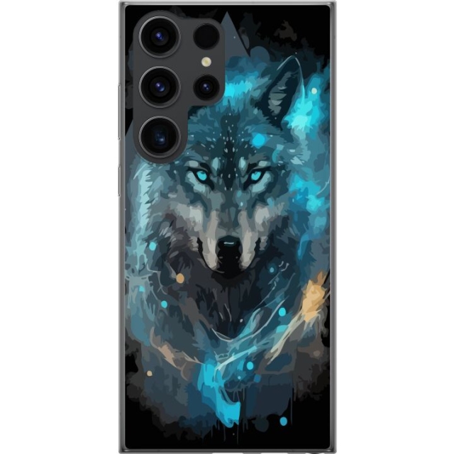 Mobile case for Samsung Galaxy S24 Ultra with Wolf design