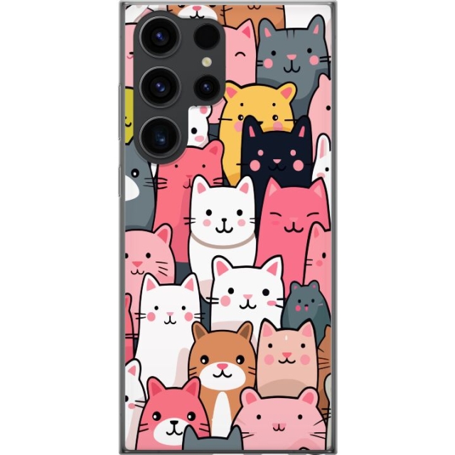 Mobile case for Samsung Galaxy S24 Ultra with Cat pattern design