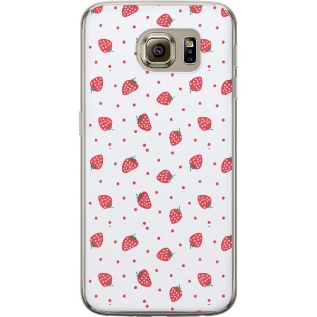 Mobile case for Samsung Galaxy S6 with Strawberries design