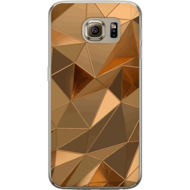 Mobile case for Samsung Galaxy S6 with 3D Gold design