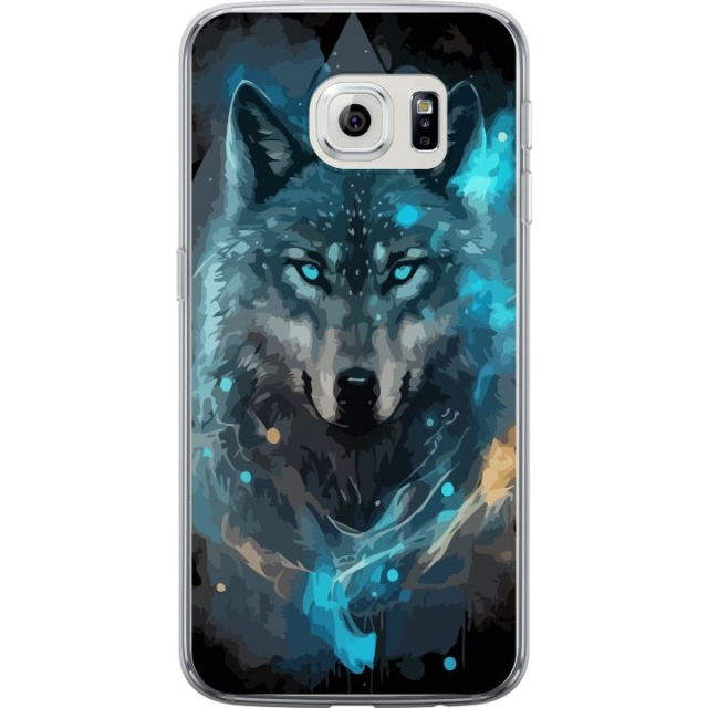 Mobile case for Samsung Galaxy S6 edge with Wolf design