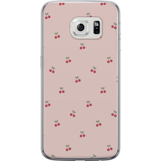 Mobile case for Samsung Galaxy S6 edge with Cherry design