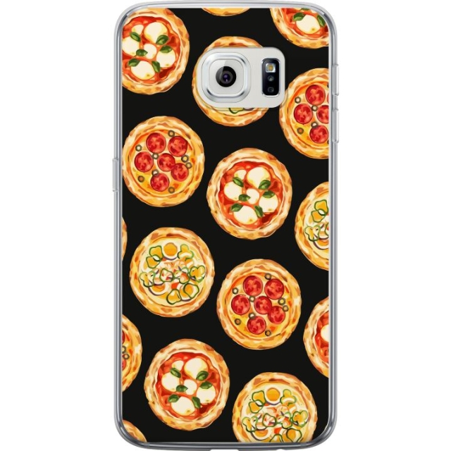 Mobile case for Samsung Galaxy S6 edge with Pizza design