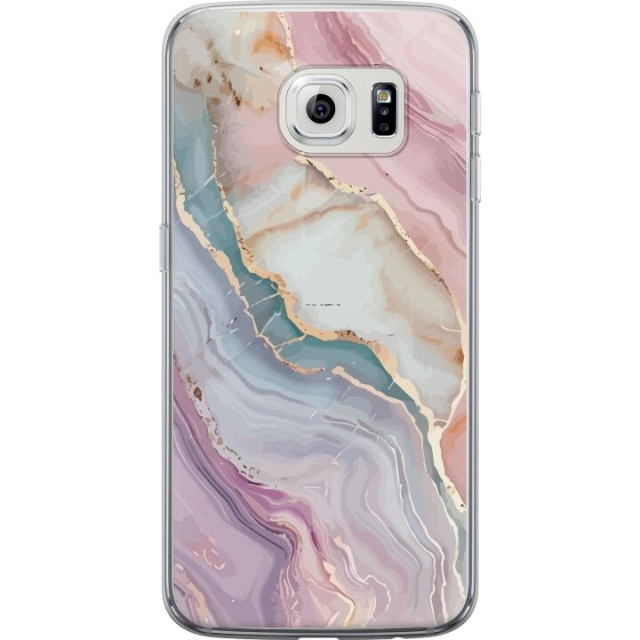 Mobile case for Samsung Galaxy S6 edge with Marble design