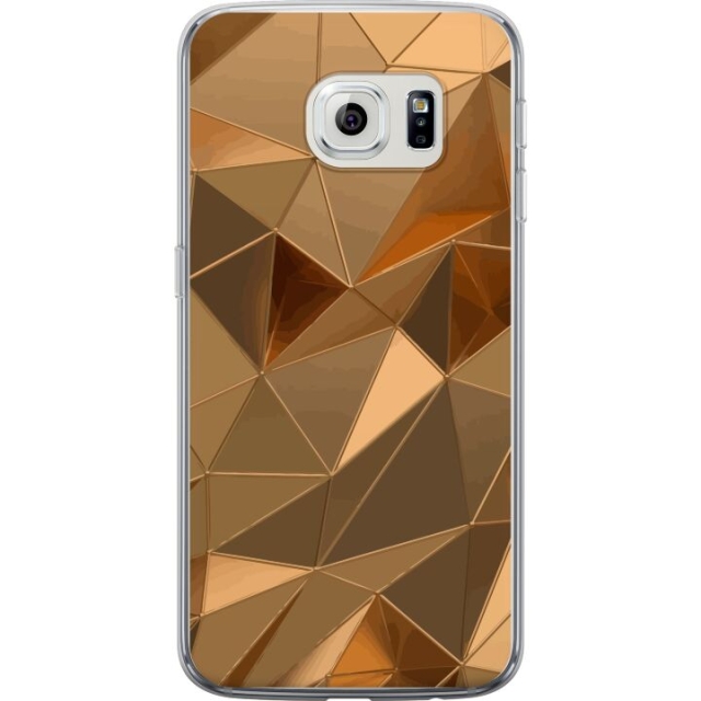 Mobile case for Samsung Galaxy S6 edge with 3D Gold design