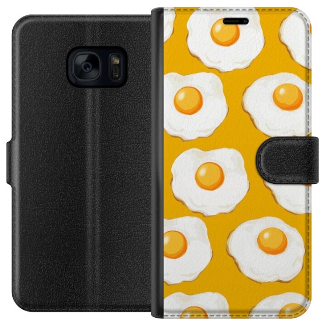 Wallet case for Samsung Galaxy S7 with Fried egg design
