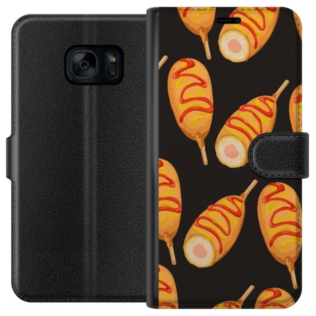 Wallet case for Samsung Galaxy S7 with Chicken drumstick design