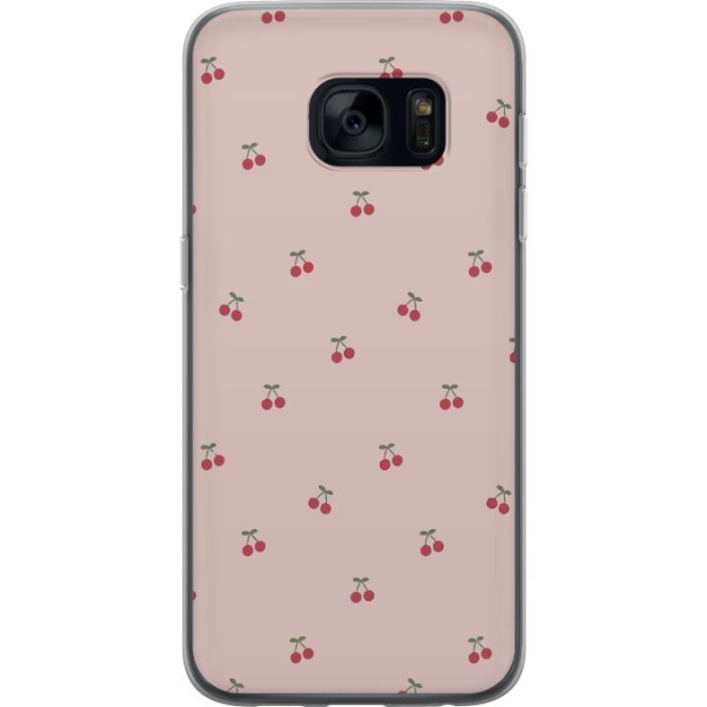 Mobile case for Samsung Galaxy S7 with Cherry design