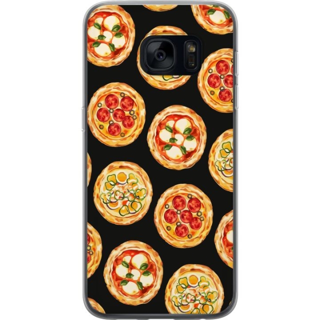 Mobile case for Samsung Galaxy S7 with Pizza design